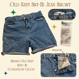Old Navy Sky-Hi Blue Jean Shorts